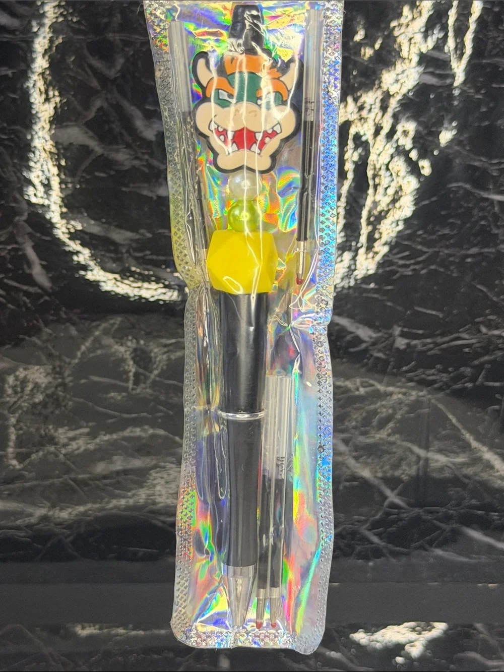 Bowser Focal Bead Pen Black and Blue Ink
